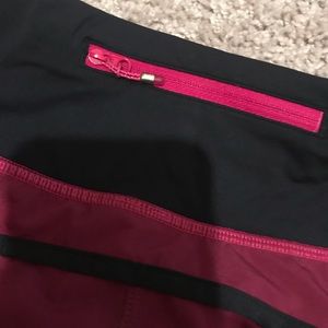 pink and maroon lululemon shorts